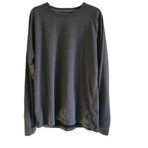 EXOFFICIO Mens Pullover Crew Neck Long Sleeve Thumbholes T-Shirt Gray Size‎ XL
